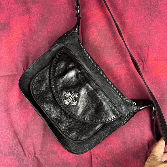 PATRICIA NASH SOPHIA HOBO CROSSBODY BAG PURSE IN BLACK, LEATHER - Picture 2 of 16